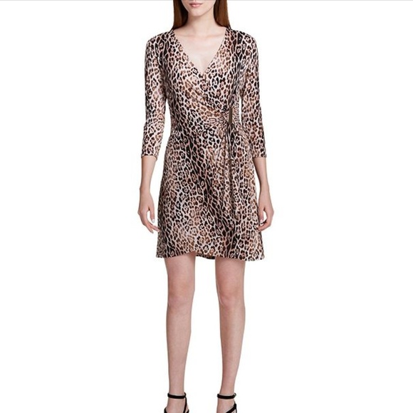 Calvin Klein Leopard Wrap Dress - Picture 4 of 8